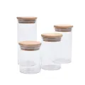 Glass Jar with Bamboo Lid Sealed Canister Food Storage Bottles Container Storage　XINYAN. 