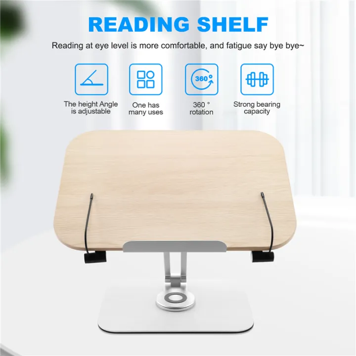 Book%20Stand%20Foldable%20Desktop%20Holder%20for%20Reading,with%20360%C2%B0%20Rotating%20Base%20&%20Page%20Clips%20-%20Image%202