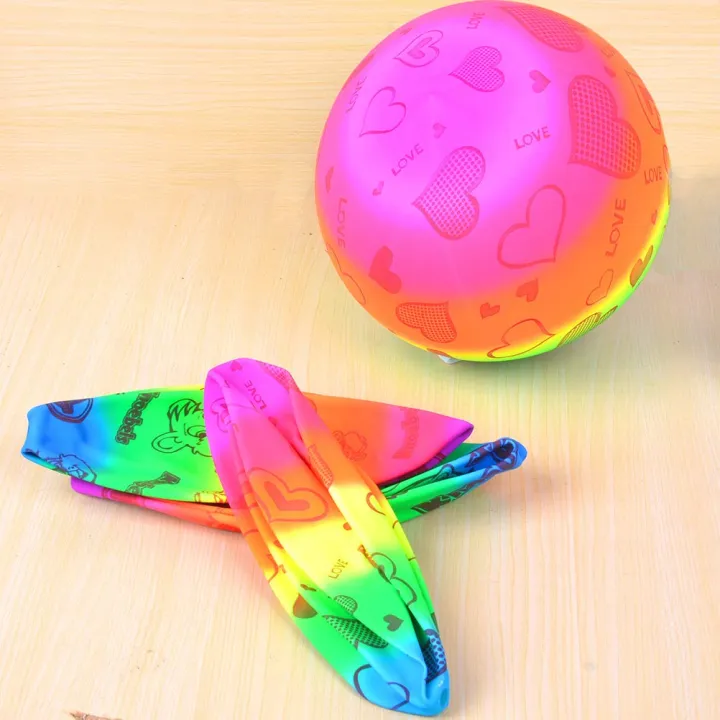 2%20No's%20Inflatable%20Beach%20Ball%20Rainbow%20Color%20Printing%20Volleyball%20Toys%20For%20Game%20Training%20-%20Image%203
