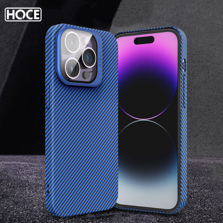 HOCE%20Luxury%20Carbon%20Fibre%20Lens%20Glass%20Plating%20Bracket%20Phone%20Case%20For%20iPhone%2015%2014%2013%2012%20Pro%20Max%20Cases%20Ultrathin%20PC%20Shockproof%20Back%20Cover%20-%20Image%202