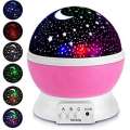 Pink Dream Rotating Star Master Night Projection Lamp. 