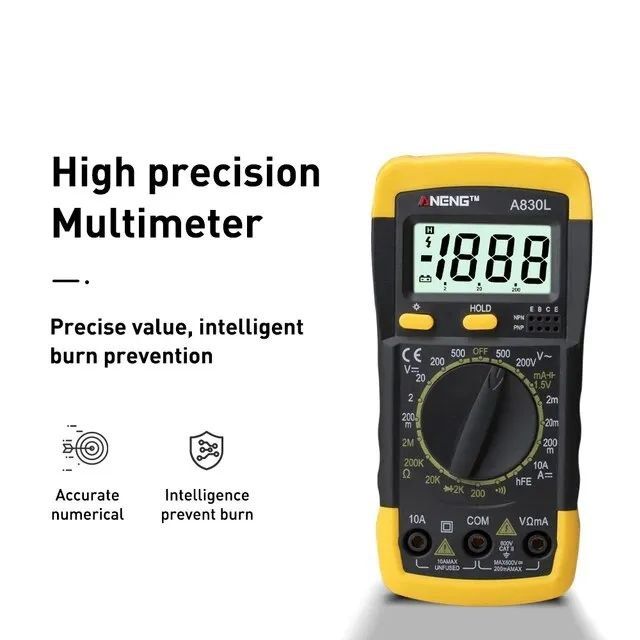 A830L LCD Digital Multimeter AC DC Voltage Diode with Buzzer Function ...