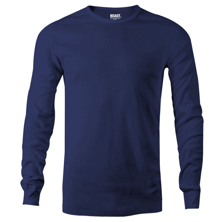 T-Shirt Republic - Navy Blue Men's Premium Long Sleeve T Shirt