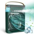 USB Rechargeable Air Cooler, Compact Personal Mini AC with Cooling Fan, 3 Wind Modes, Humidifier & Timer for Desktop and Bedroom. 