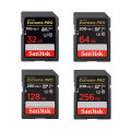 SanDisk Extreme PRO SD Card 32G 64G 128G 256G SDHC SDXC UHS-I C10 100M/s-200MB/s U3 Memory Card Support V30 4K for Camera/DV/SLR. 