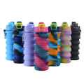 Collapsible Water Bottle, Foldable Cup, Portable Leak-Proof Silicone Sports Travel Outdoor Bottle with Lid. 