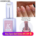 Original KODIES GEL Manicure Structure Gel Nail Polish 15ML Natural Beige 2 IN 1 Rubber Base Gellak UV Primer Paint Opal Color Varnish. 