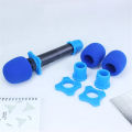 3Pcs/Set Black Microphone Protector Handheld Mic Protector Mic Foam Cover Silicone Ring. 