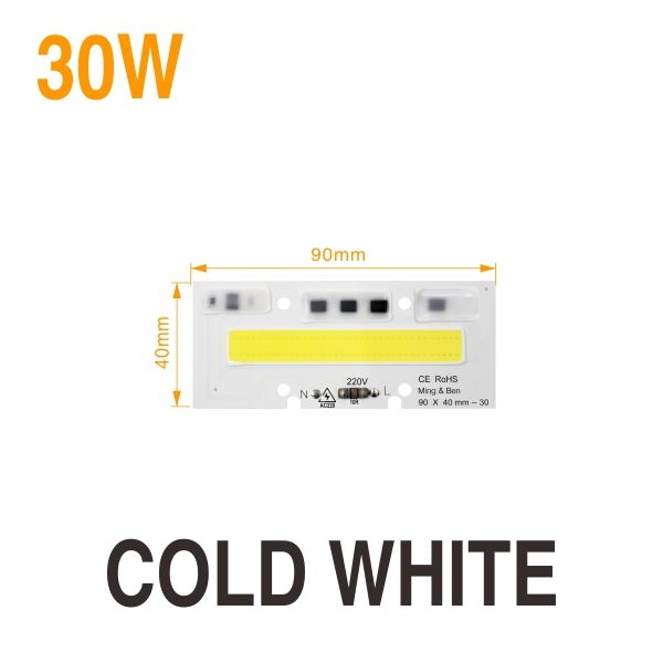 【GlobalTrendz】Smart IC LED COB Chip Lamp 30W 50W 70W 100W 150W 220V 110V IP65 Smart IC For DIY LED Floodlight Cold Warm White Outdoor Lighting