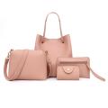 4Pcs/set Top-Handle Bags Wallets Purse Set Composite Bags Handbag PU Leather Solid Color Shoulder Bag Faux Leather. 