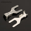50 Pcs Fork Spade Terminal Block Cold-Pressed Bare 3.2MMrelaxed Crimp Terminal Pin U/Y-Shaped Grounding Lug DJ4413-3.2B. 