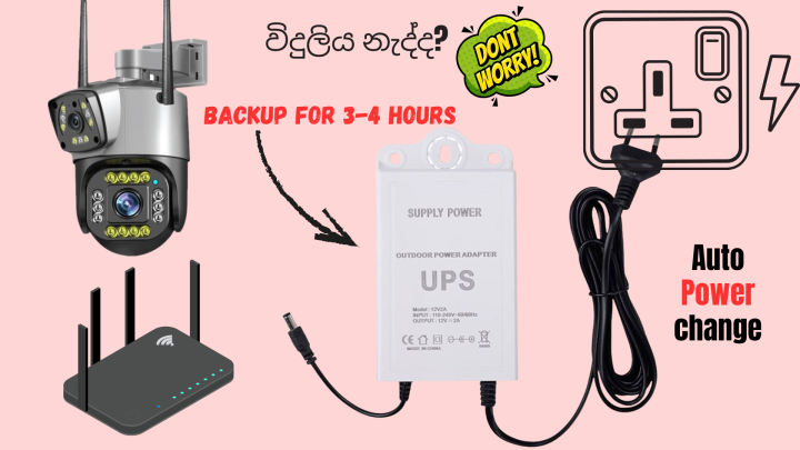 Mini UPS Onduleur Alimentation de Secours pour WiFi, Router, Modem