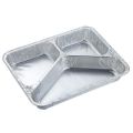 3 Compartment Aluminium Silver Foil Container, Food Container, Food Box, Lunch Box, Food Storage Disposable Containers with Lid for Kitchen.. 