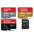 SanDisk Micro SD Card Extreme Pro microSDXC A2 UHS-I 4K Memory Cards 64G 128G 512G 1TB Ultra A1 U1 U3 C10 TF Card For Camera DJI. 