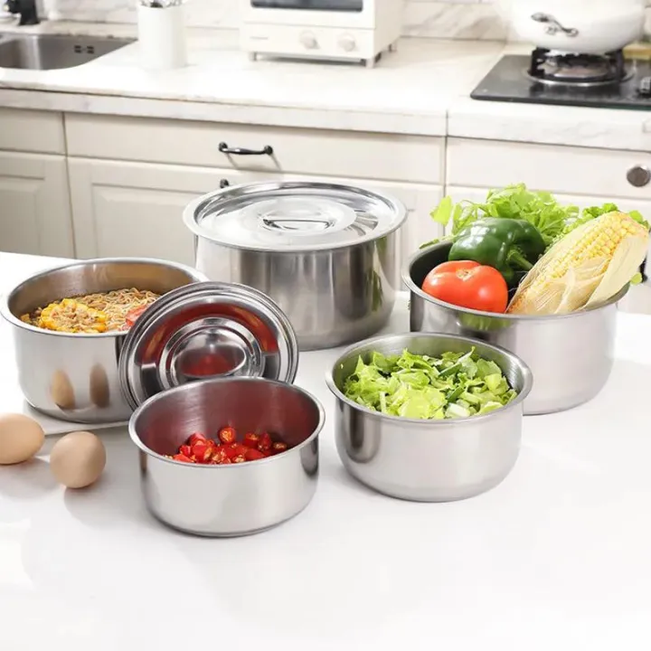 Stainless%20Steel%20Stock%20Pot%20/%20Food%20Container%205%20Pcs%20Set%20Steamer%20Pots%20with%20Lid%20Super%20Consist%20of%20Food%20Saver%20-%20Image%204
