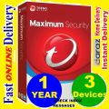 Trend Micro Antivirus Maximum Security 1 Year-3 Devices (Fast Instant Delivery). 