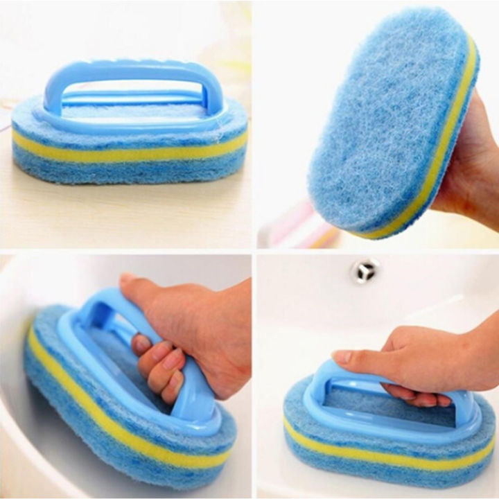 Kitchen%20Cleaning%20Bathroom%20Toilet%20Glass%20Wall%20Cleaning%20Bath%20Brush%20Plastic%20Handle%20Sponge%20Bottom%20Bathtub%20Window%20Cleaner%20-%20Image%204