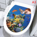 Multi Styles Undersea Animal Pattern Toilet Lid Stickers Bathroom Decoration Bathroom Removable Painting Mural Toilet Lid Cover. 