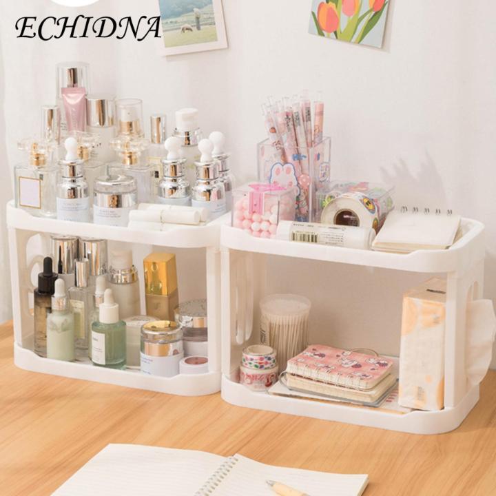 Durable Desk Organizer Stylish Double-layer Desktop Shelf Organize Small Items Paper Towels Efficiently Double Layer Storage Rack