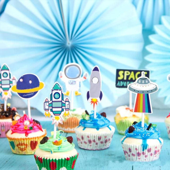 Outer%20Space%20Theme%20Party%20Decoration%20Astronaut%20Rocket%20Cake%20Per%20Birthday%20Party%20Cupcake%20Flag%20Dessert%20Table%20Tag%20Cake%20Decoration%20-%20Image%202