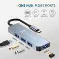 ALTRON USB 3.0 Hub 4 Port USB C Ultra Slim Hub Power for Laptop Smartphone PC Flash Drives Mouse Keyboard Laptop. 