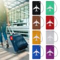 Reusable Aluminium Travel Luggage Tags Suitcase Labels Stainless Steel Loop Name ID Card with Ropes Bag Tag for Suitcase Baggage. 