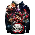 2021 3D Printing Hoodies Anime Demon Slayer Men's Sweatshirt Cosplay Kimetsu no Yaiba Nezuko Jacket For Teenager Women Clothes. 