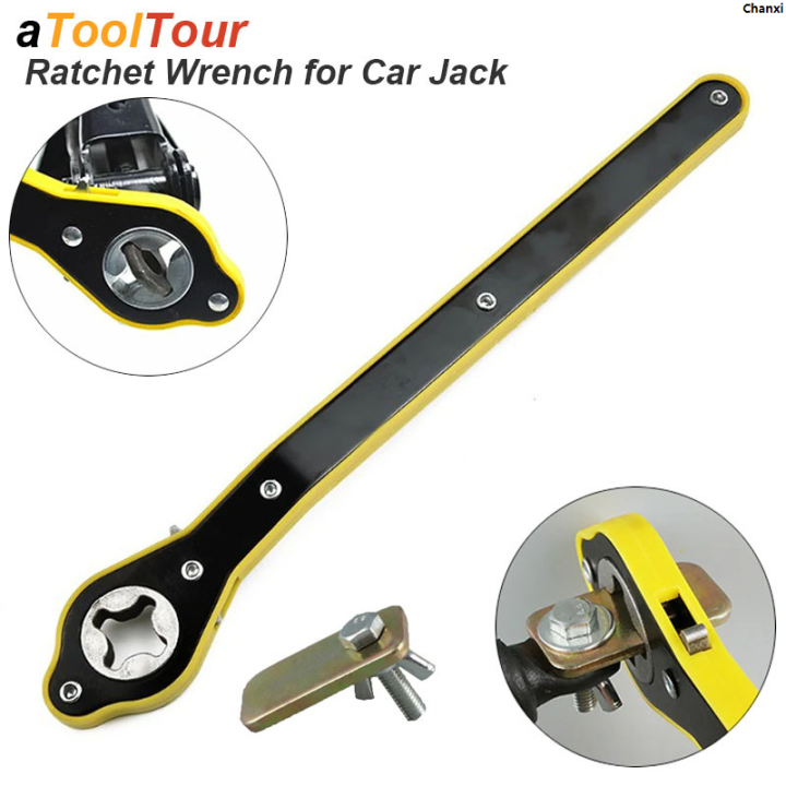 ChanxiNew Car Jack Wrench Ratchet Handle AUTO Tire Wheel Lug Hand Tool ...