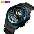 SKMEI New Men Sports Waterproof Watches Military Fashion Watch Chrono Dual Display Outdoor  Wristwatches Male Clock 1454. 