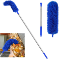 Sojhoop Gutter Cleaning Brush Roofing Tool with Telescopic Extendable Pole 8.2Ft Guard Cleaner Tool Easy Remove Leave, blue. 