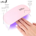 Monja 6W Nail Art Dryer Led Uv Lamp Portable Micro Nail Art Uv Gel Varnish Curing Machine For Home Use Usb Charging Manicure Tool. 