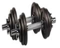 Mansa TUFF Fitness Adjustable 10kg Pair of Dumbbell Set with Weight Plates/Connector Bar – weight training and body building Exercise & Workout Equipment - Total Size Options 10kg to 30kg.". 