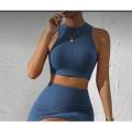 Cuelo High Ribbed Crop Top for Women. 