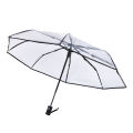 Automatic Open Close Fold Windproof Umbrella Compact Rain Transparent Clear. 