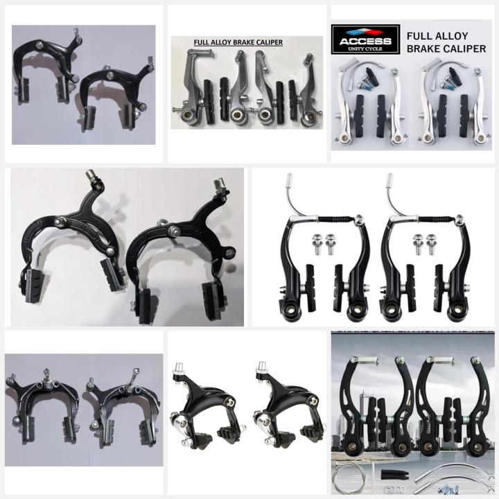 Bicycle Brake Caliper and V Brake Alloy for Racing, Road, MTB, BMX Bicycle Front and Rear Brake Caliper Pair Bicycle Accessories