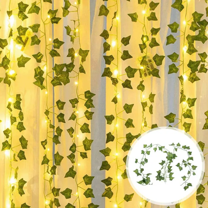Ivy%20leaves%20Garland%20with%203m%20String%20fairy%20lights%20-%20Image%207