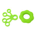 Finger Exerciser Set, Multipurpose Finger Stretcher Hand Grip Strengthener Green Improve Stiffness Relieve Pressure Silicone for Strength Training. 