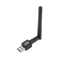 2.4GHz USB WiFi Adapter 300Mbps Network Card USB 2.0 Antenna Ethernet USB Dongle LAN Wireless Network Receiver for PC Windows. 