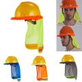 Protective cover, reflective mask, reflector, sun hat, helmet, mesh cloth, sun shield, safety helmet, UV protection helmet strip neck. 