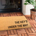 The Keys under the mat Personalised Welcome Rug. Coco Doormat. Coir Brush Mat. Welcome Rug. Welcome Carpet. Wording Rug. 
