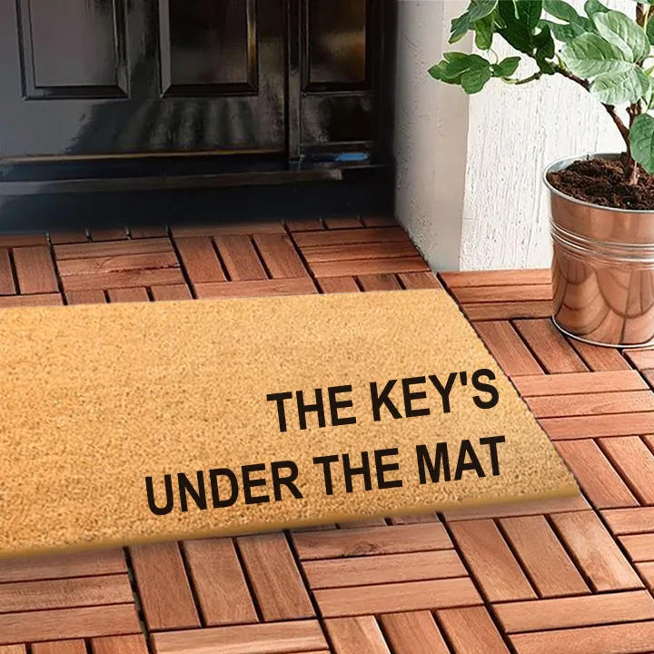 The%20Keys%20under%20the%20mat%20Personalised%20Welcome%20Rug.%20Coco%20Doormat.%20Coir%20Brush%20Mat.%20Welcome%20Rug.%20Welcome%20Carpet.%20Wording%20Rug%20-%20Image%204