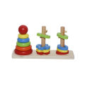 Rainbow Three Colour Tower Wooden Toy For Kids.. 