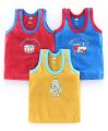 Zero Brand Kids Printed Cotton 2 tone Vest Pack of 3pcs. 