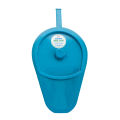 Plastic Bed Pan with Lid - Blue Color. 