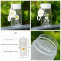 550ml Daisy Transparent Plastic Water Bottle Creative Frosted Water Bottle With Portable Rope High Quality Water Bottle. 