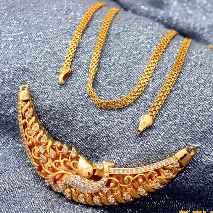 Gold%20Plated%20Traditional%20Bridal%20Sawadi%20Pendant%20With%2004MM%20Bismark%20Chain%20Long%20For%20Women%20-%20Image%204