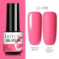 LILYCUTE Nail Gel Polish Summer Neon Colorful Glitter For Manicure Semi Permanent Soak Off Gel UV LED. 