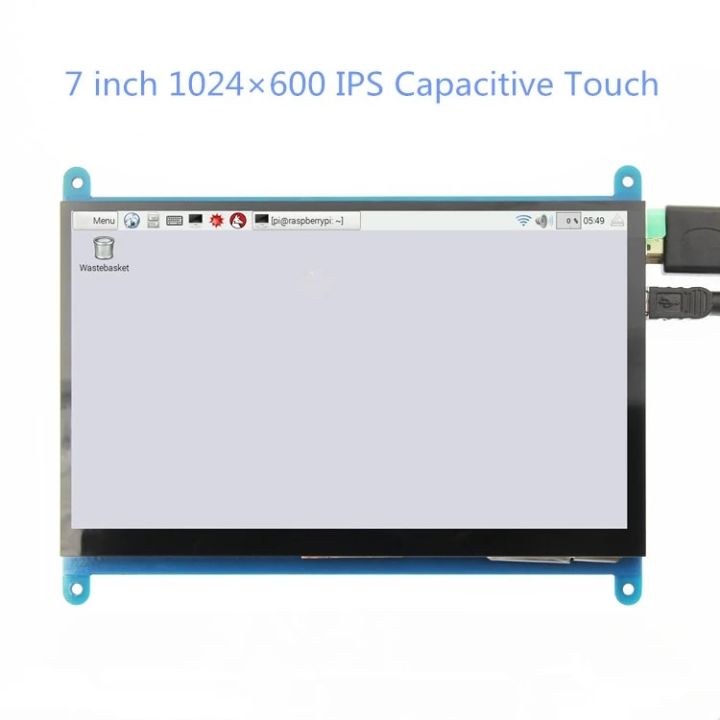 7 inch 1024*600 IPS Capacitive Touch Panel TFT LCD Module Screen Display for Raspberry Pi 3 B+/4b