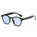 Vintage Small Round Sunglasses Men Ins Popular Fashion Clear Ocean Lens Rivets Sun Glasses Luxury Brand Eyewear Retro Oculos. 