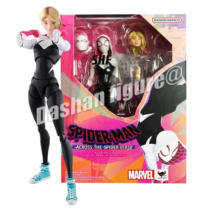 spider man toys Spider-Man Across the Spiderverse Figure SHF Spider-Gwen Action Figures Collection Marvel Spiderman Miles Gwen Stacy Model Toys